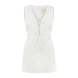 Softly Altered Linen Dress - White