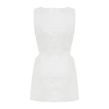 Softly Altered Linen Dress - White