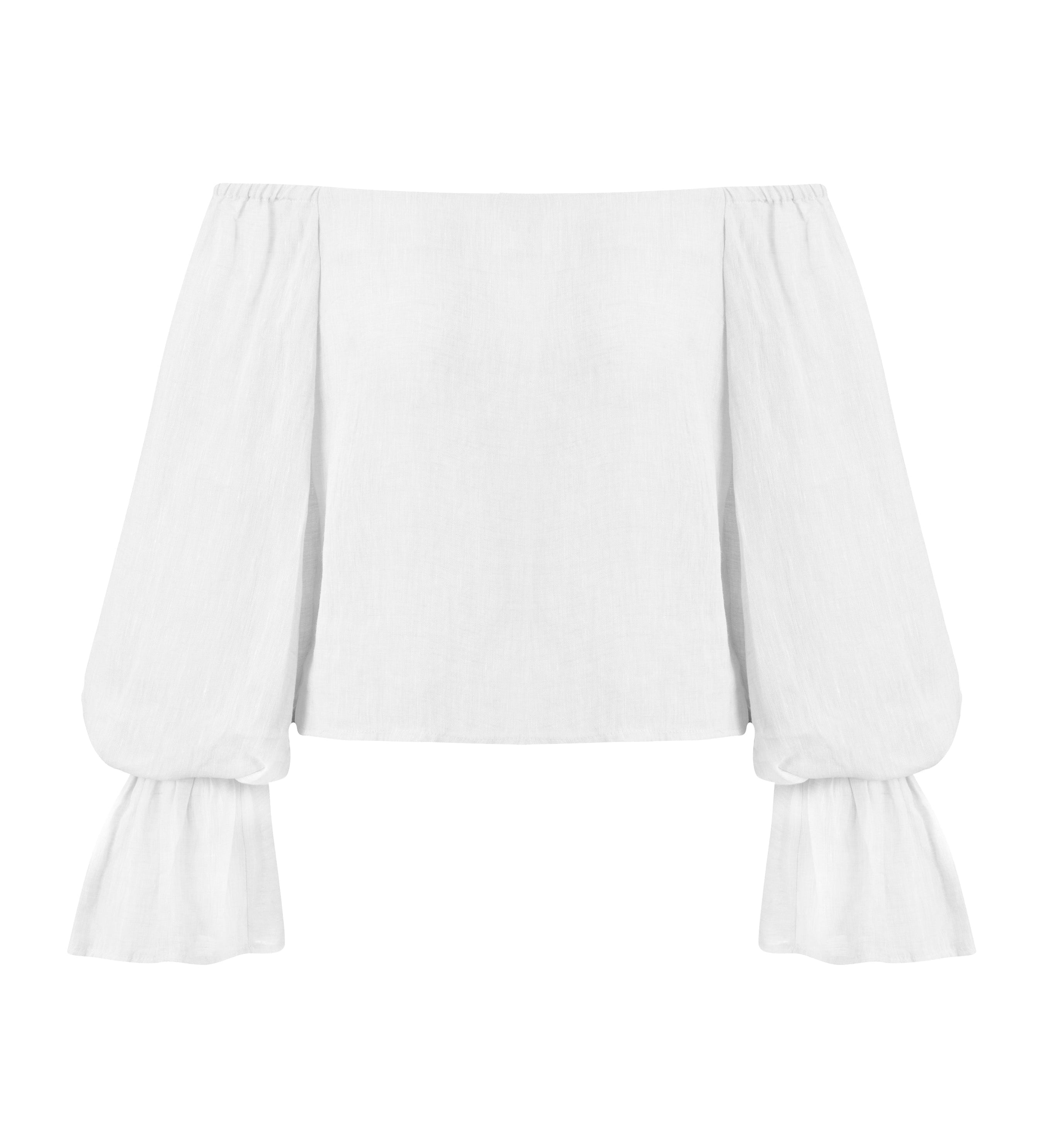 Beyaz keten crop bluz | yazlık bluz | Dor Raw Luxury