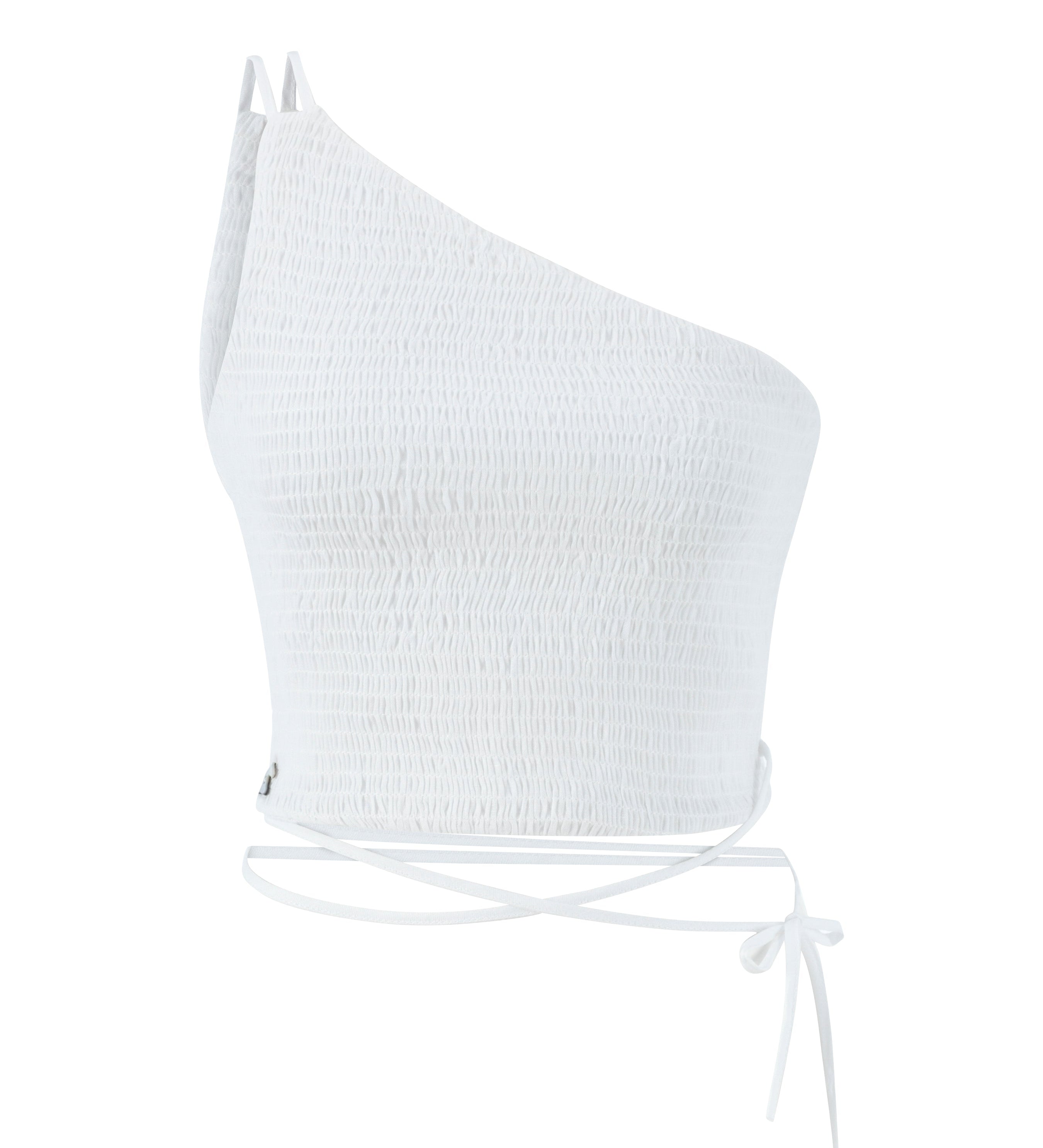 Beyaz keten crop bluz | yazlık bluz | Dor Raw Luxury