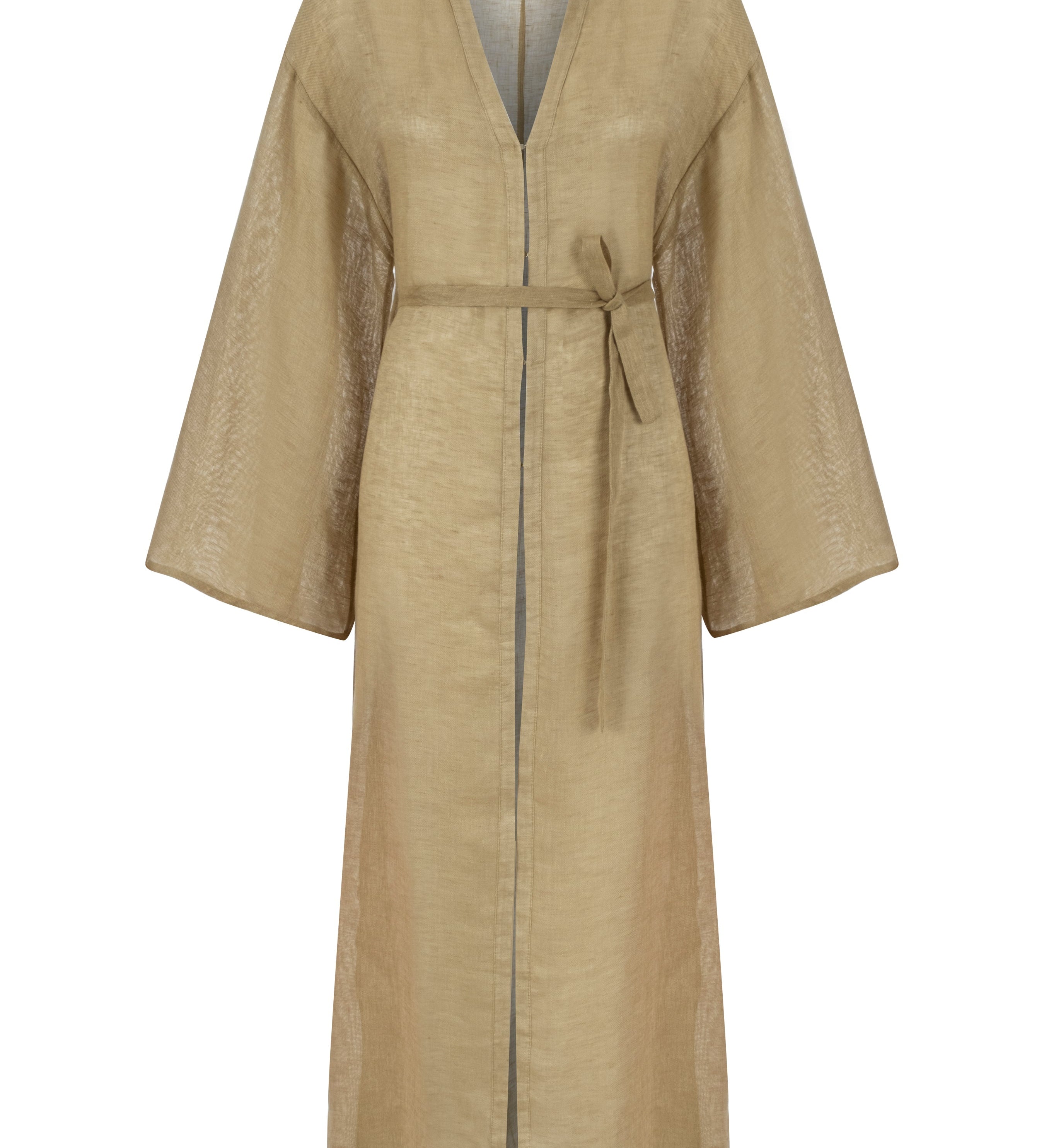 Kum Rengi keten kimono | yazlık kimono | Dor Raw Luxury