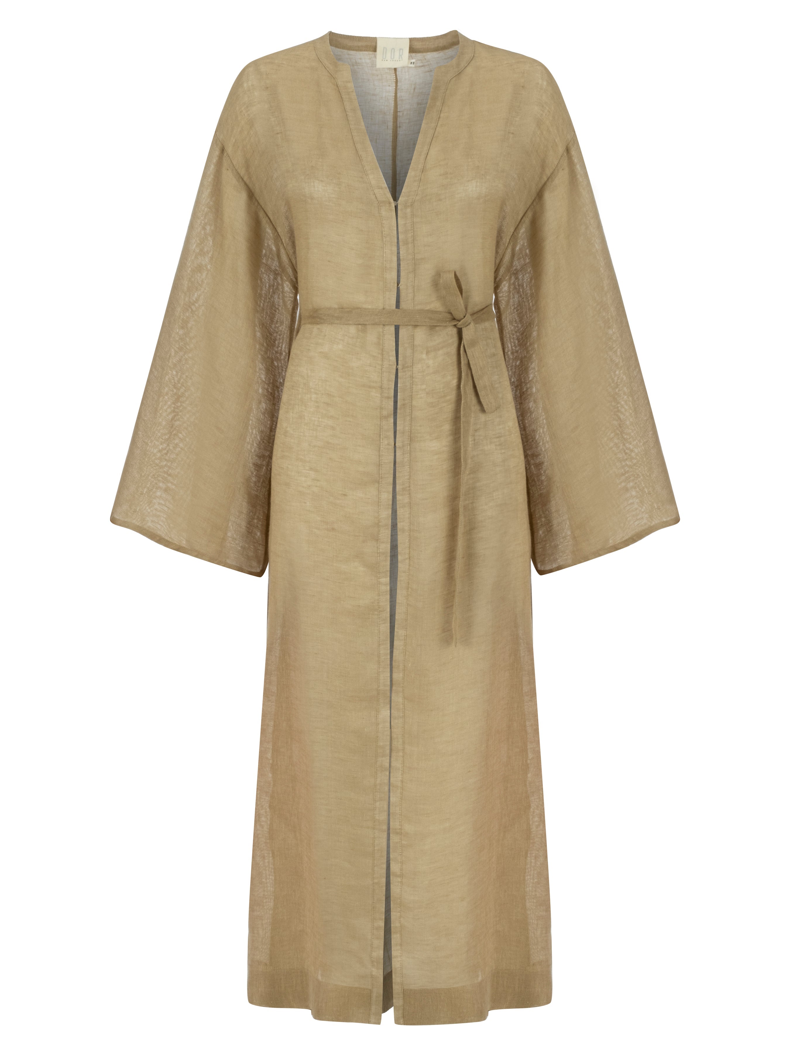Kum Rengi keten kimono | yazlık kimono | Dor Raw Luxury