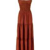 Runs Through My Mind Maxi Keten Elbise - Yeşil ürün detayı 10 | Dor Raw Luxury