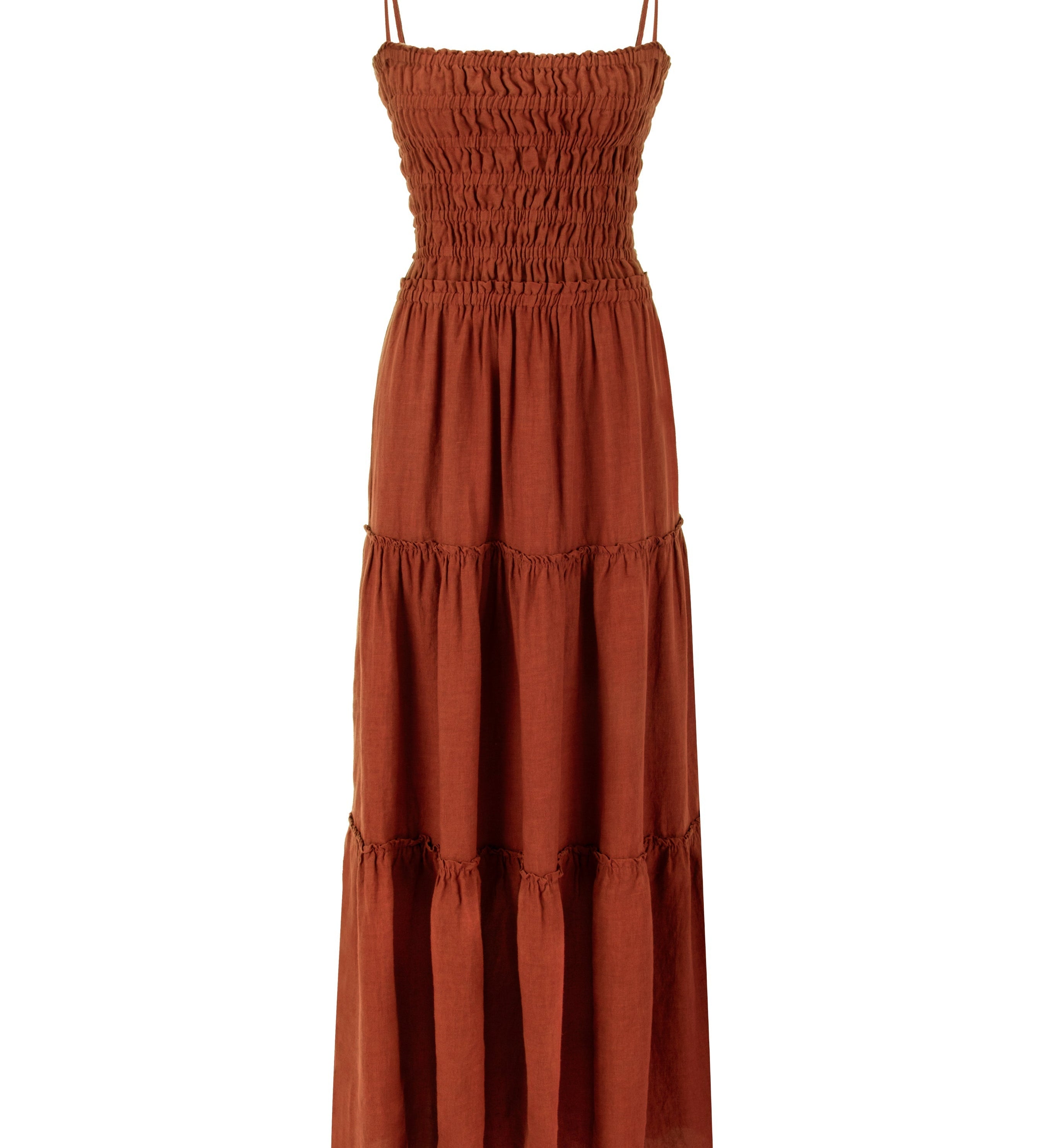 Runs Through My Mind Maxi Keten Elbise - Yeşil ürün detayı 10 | Dor Raw Luxury