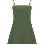 Long Story Short Mini Keten Elbise - Ten Rengi ürün detayı 10 | Dor Raw Luxury