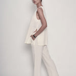 Nice Time of the Year Organik Keten Pantolon - Ekru ürün detayı 6 | Dor Raw Luxury