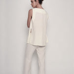 Nice Time of the Year Organik Keten Pantolon - Ekru ürün detayı 7 | Dor Raw Luxury