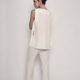 Nice Time of the Year Organik Keten Pantolon - Ekru ürün detayı 7 | Dor Raw Luxury