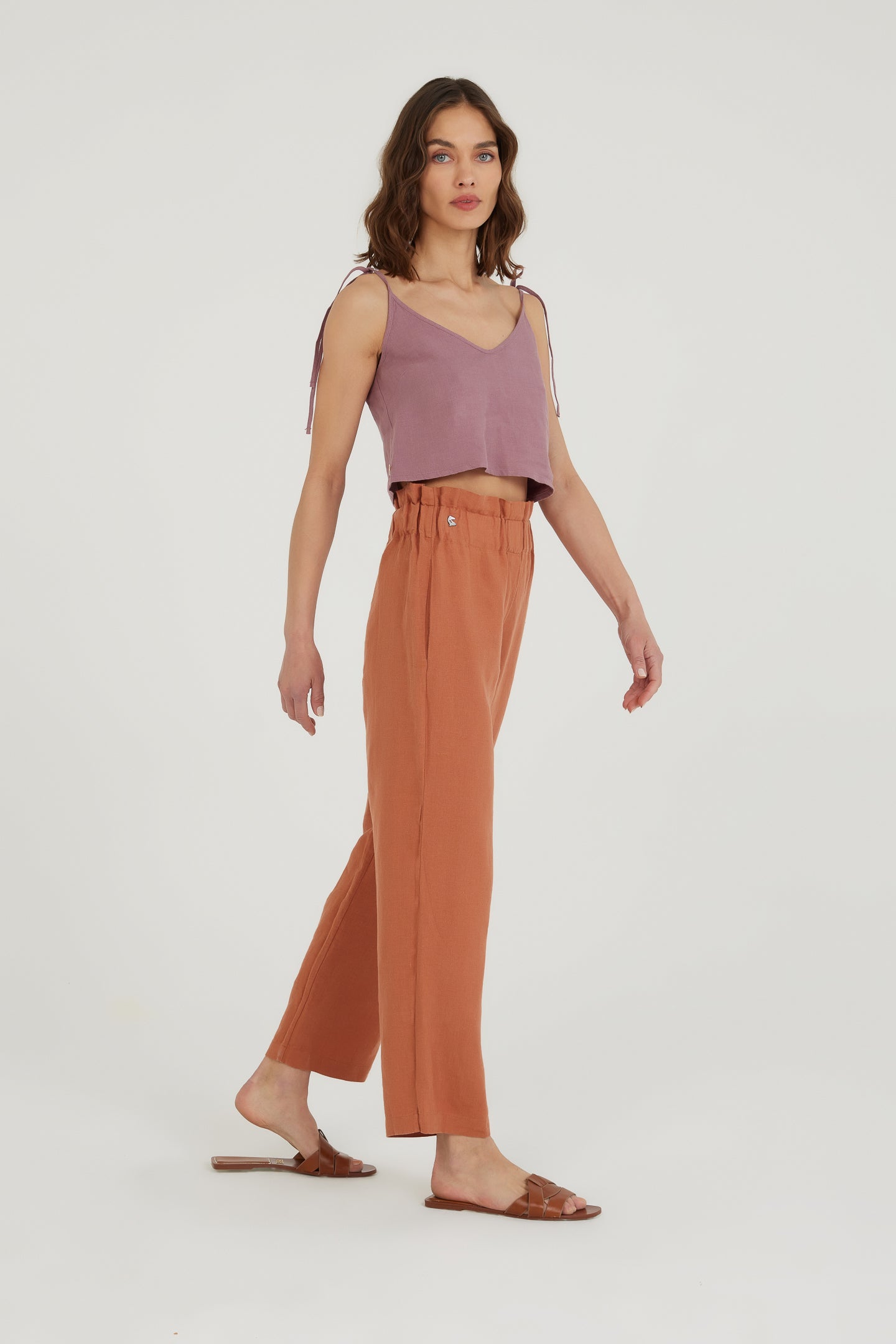 Across the River Keten Bluz - Beyaz ürün detayı 4 | Dor Raw Luxury