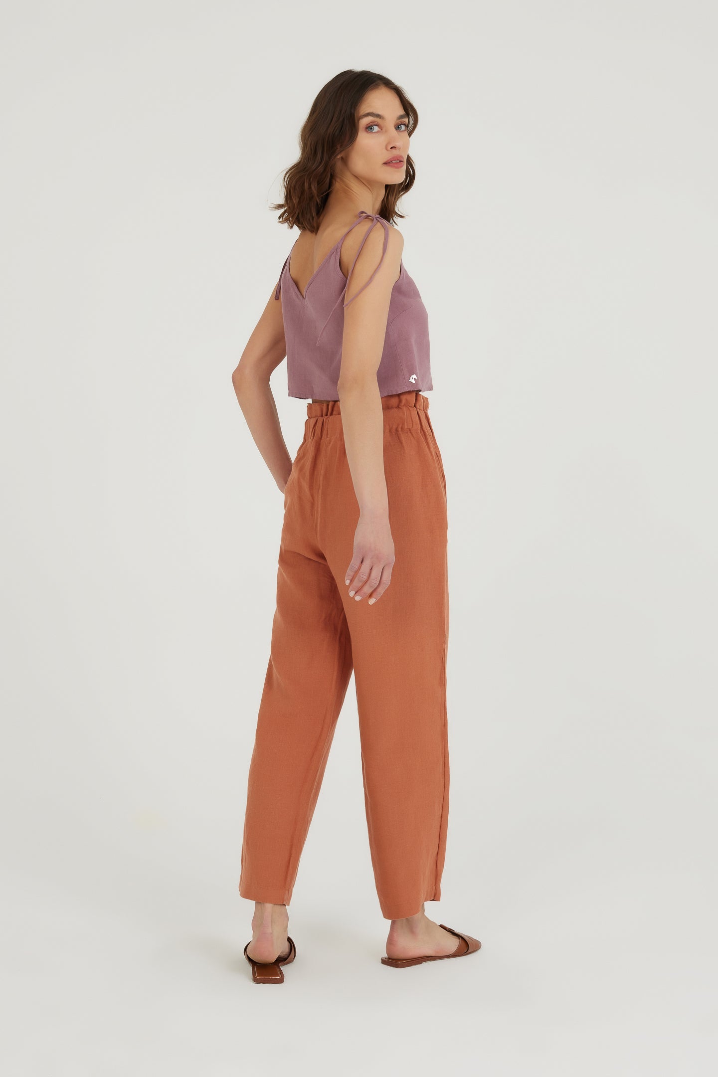 As Within So Without Keten Pantolon - Beyaz ürün detayı 5 | Dor Raw Luxury
