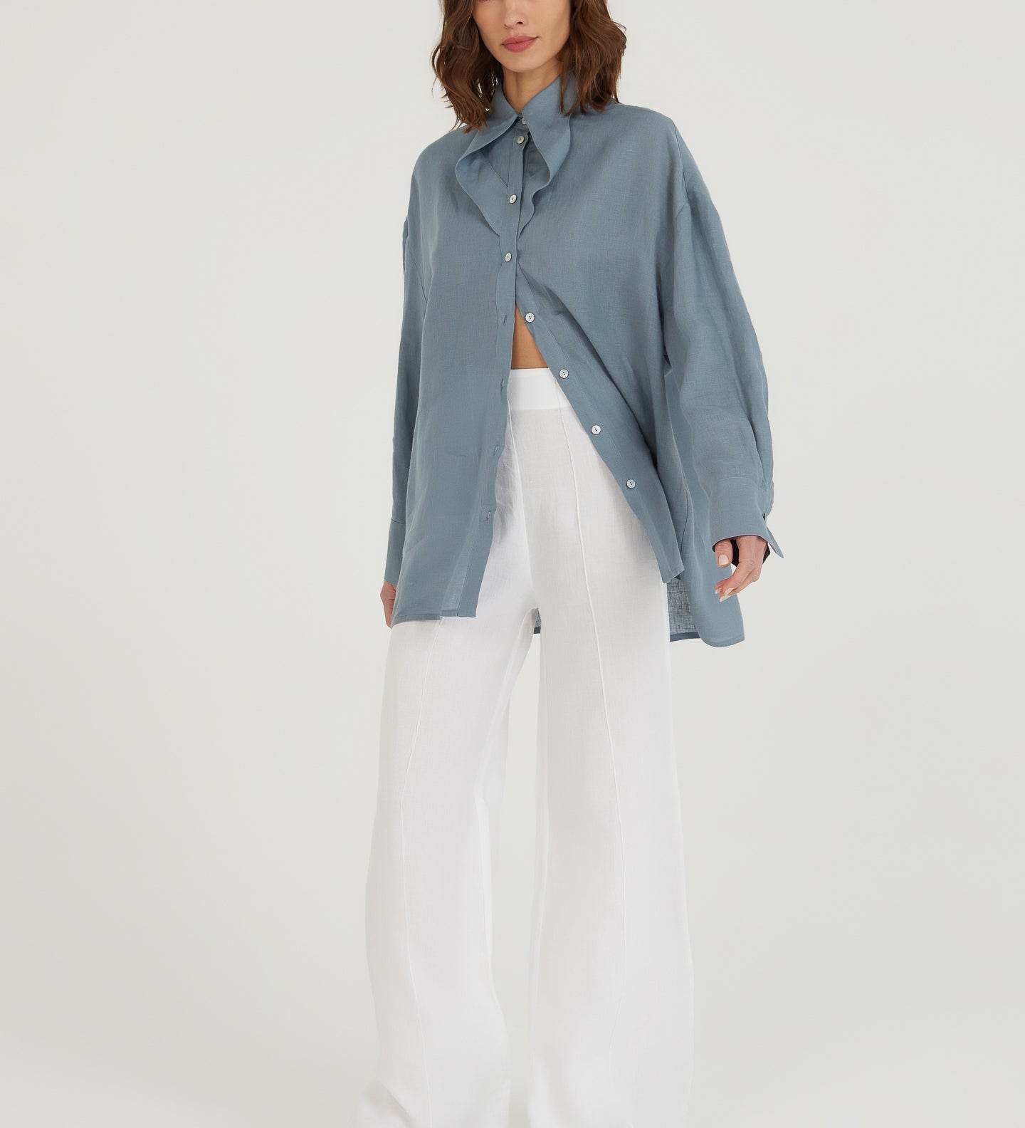 Soulskin Keten Pantolon - Beyaz ürün detayı 2 | Dor Raw Luxury
