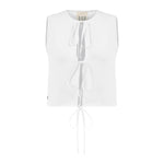 Beyaz keten crop bluz | yazlık bluz | Dor Raw Luxury