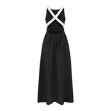 Brine Linen Dress - Black