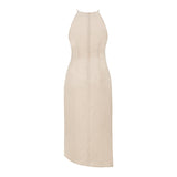 Held in Passing Linen Dress - Pink