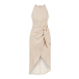 Held in Passing Linen Dress - Pink