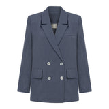 The Art of Forgetting Linen Jacket - Pilot Blue