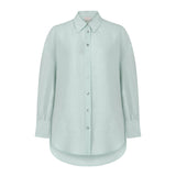 The First Light Of Day Linen Shirt - Turquoise