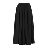 Weathered Linen Skirt - Black