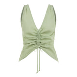 Windborne Linen Blouse - Light Green