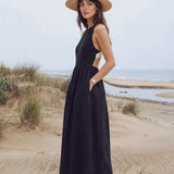 Brine Linen Dress - Black