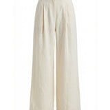 Ripple Linen Pants - Ecru