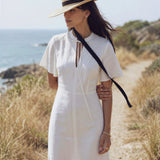 Unhurried Linen Dress - White