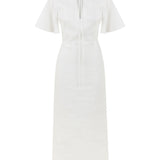Unhurried Linen Dress - White