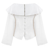 One Word After Another Linen Blouse - White