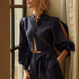 For Old Times' Sake Keten Şort - Beyaz ürün detayı 7 | Dor Raw Luxury