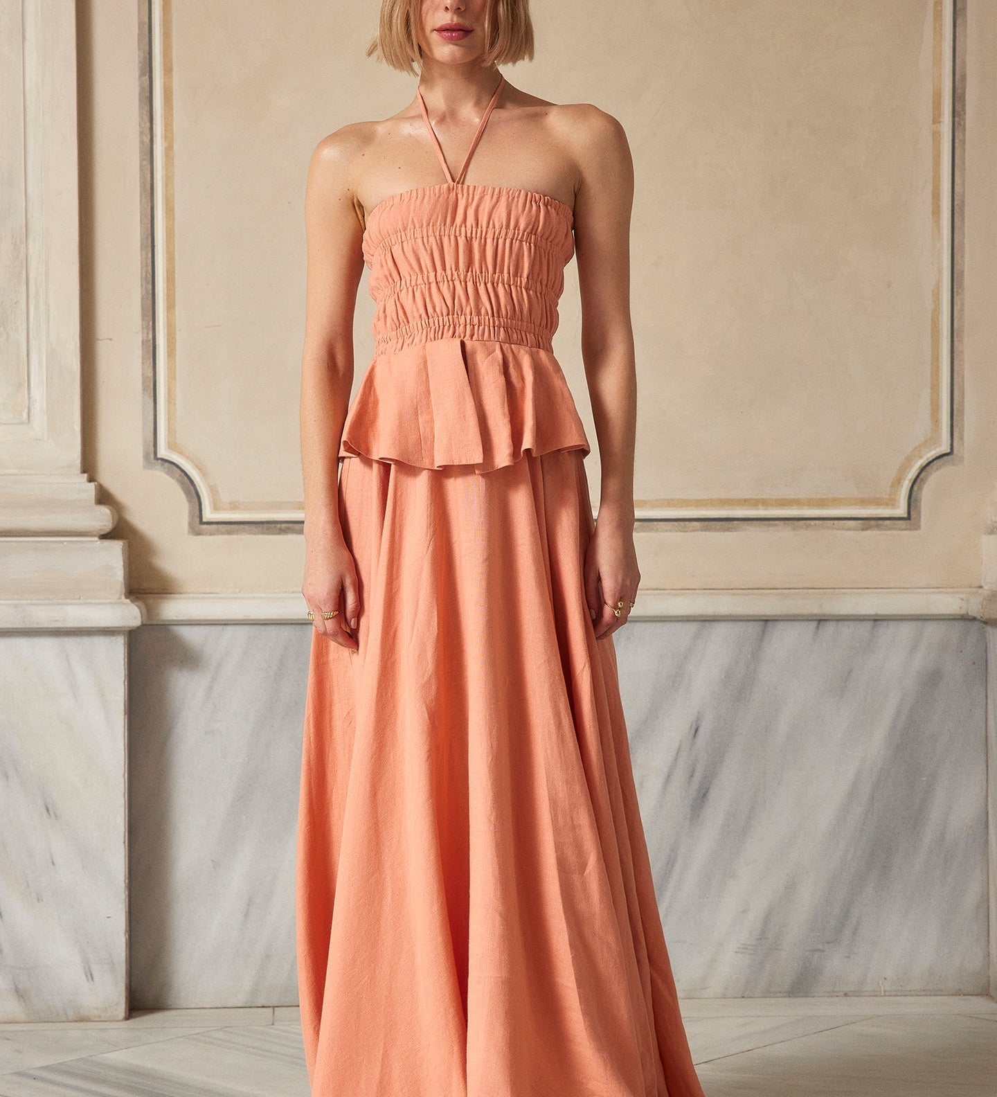 Serendipity Keten Elbise - Limon Küfü ürün detayı 2 | Dor Raw Luxury